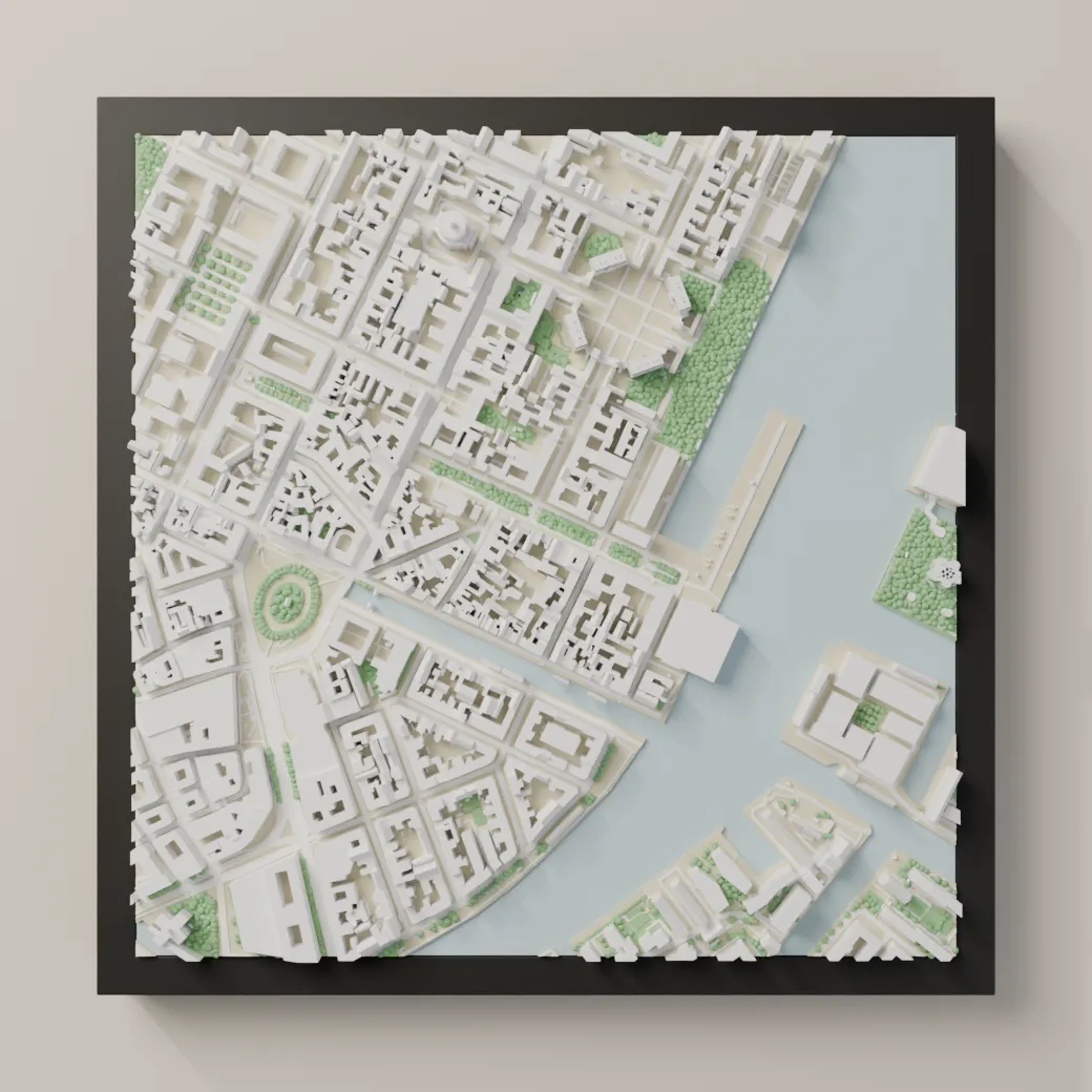 Nyhavn i sort ramme